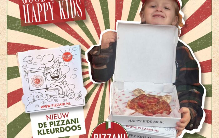 Kinderpizza met kleurdoos